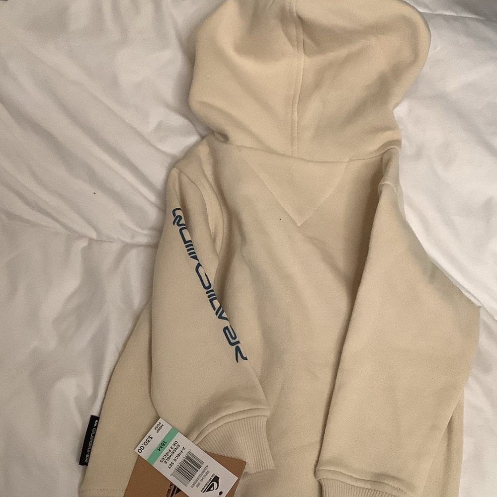 Quiksilver Kids Hoodie in Cream with Graphic Design - Picture 5 of 5